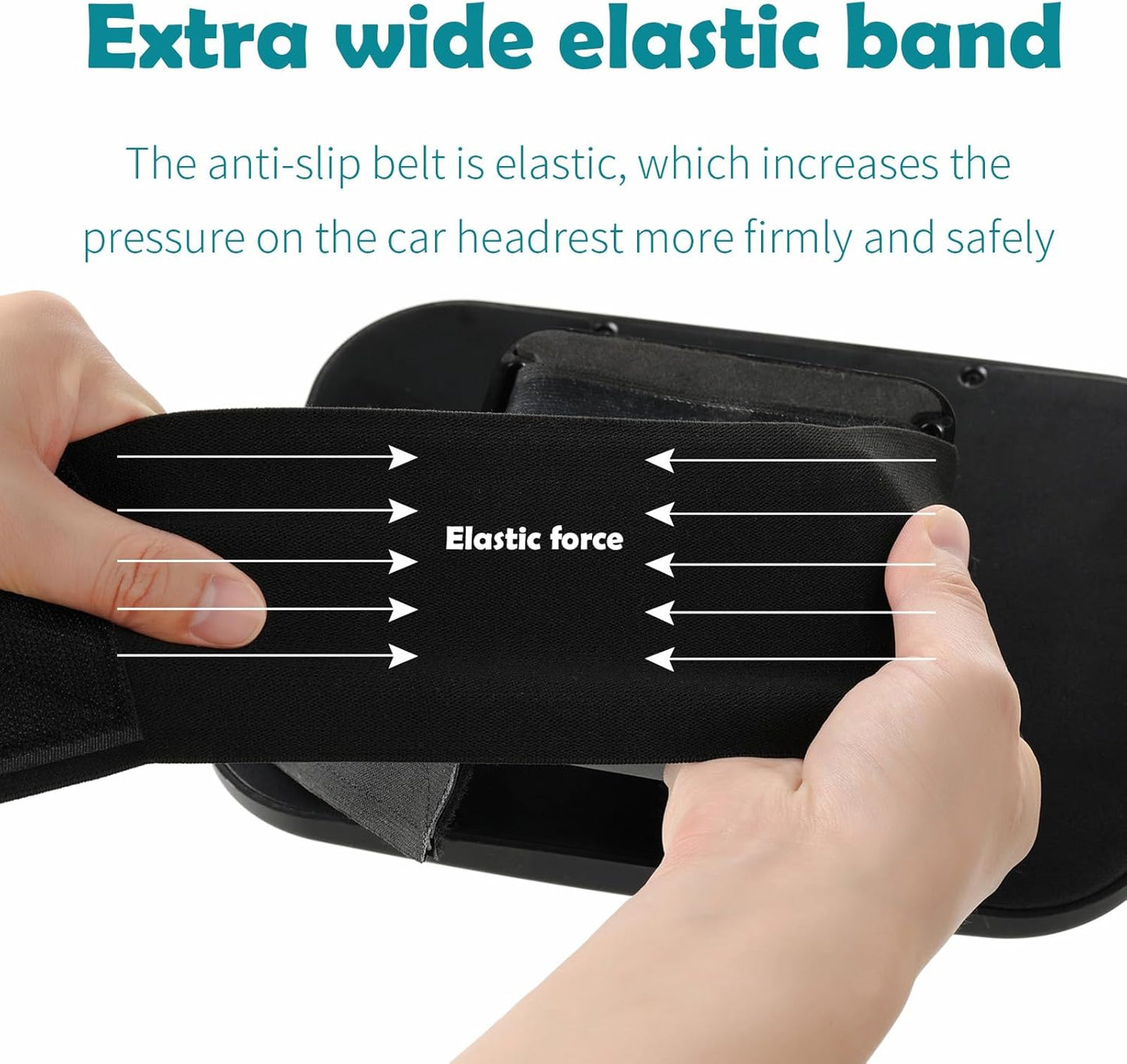 Funbliss Fixed Headrest Baby Car Mirror, Car Mirror for Baby Compatible with Tesla and other vehicles,360° Rotation, Shatterproof Plastic, No Assembly Required