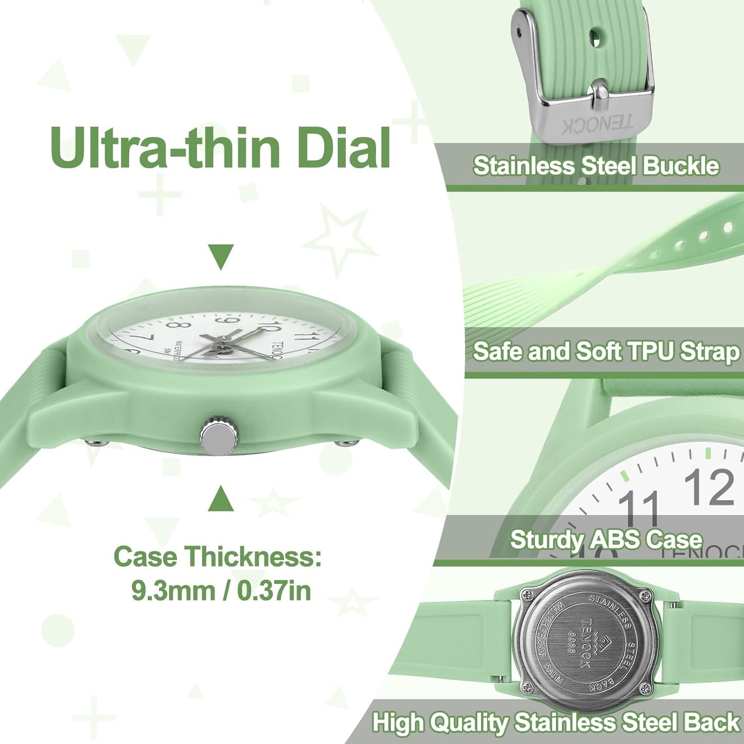 Kids Analog Watches for Girls Boys Watches with Soft Band Learning Time 50M Waterproof Children Watch Easy to Read for Ages 4-12 Kids Gift