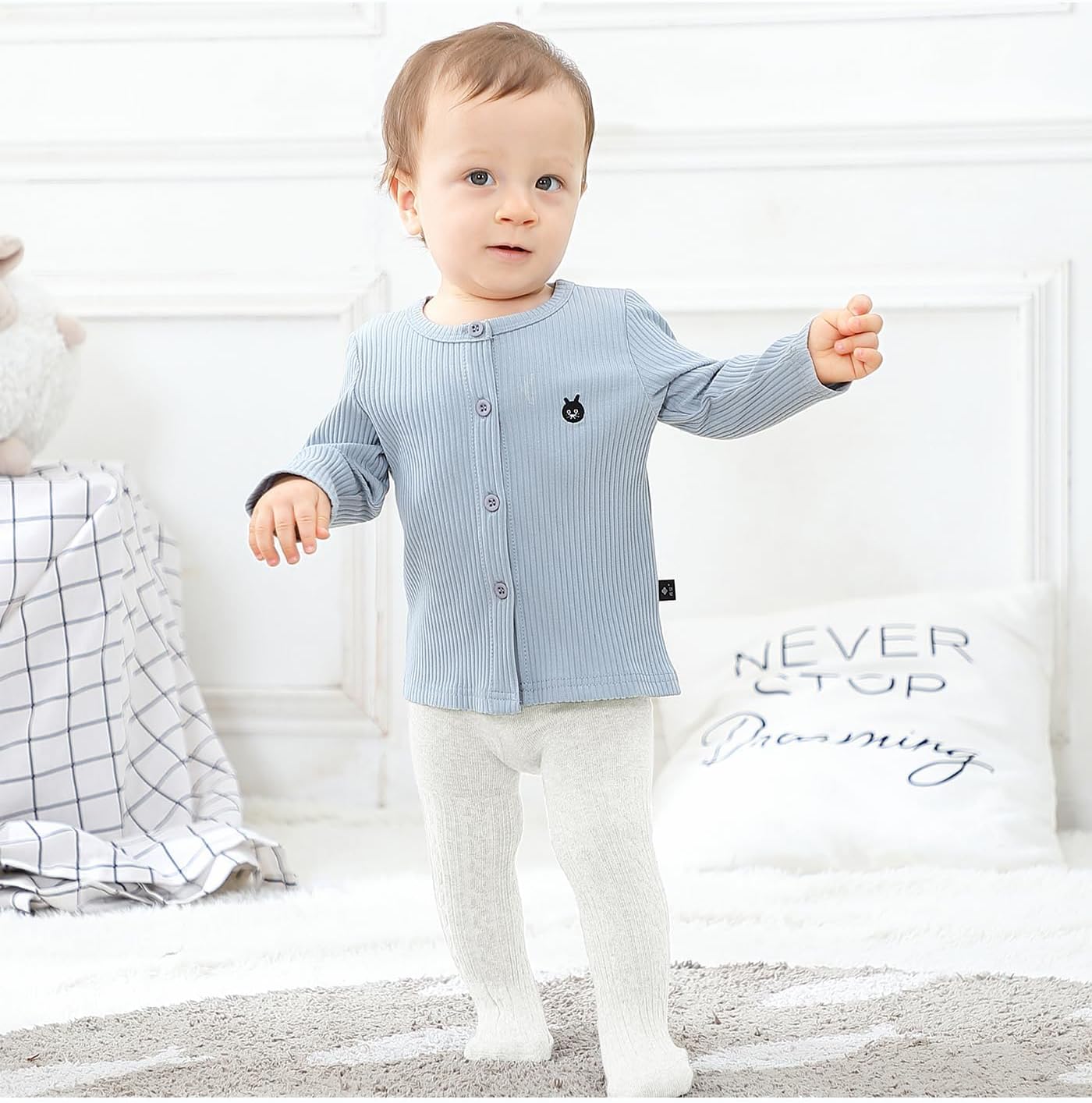 American Trends Baby Tights Non Slip Skid Baby Girl Tight Toddler Stocking Pants Cable Knit Infant Leggings