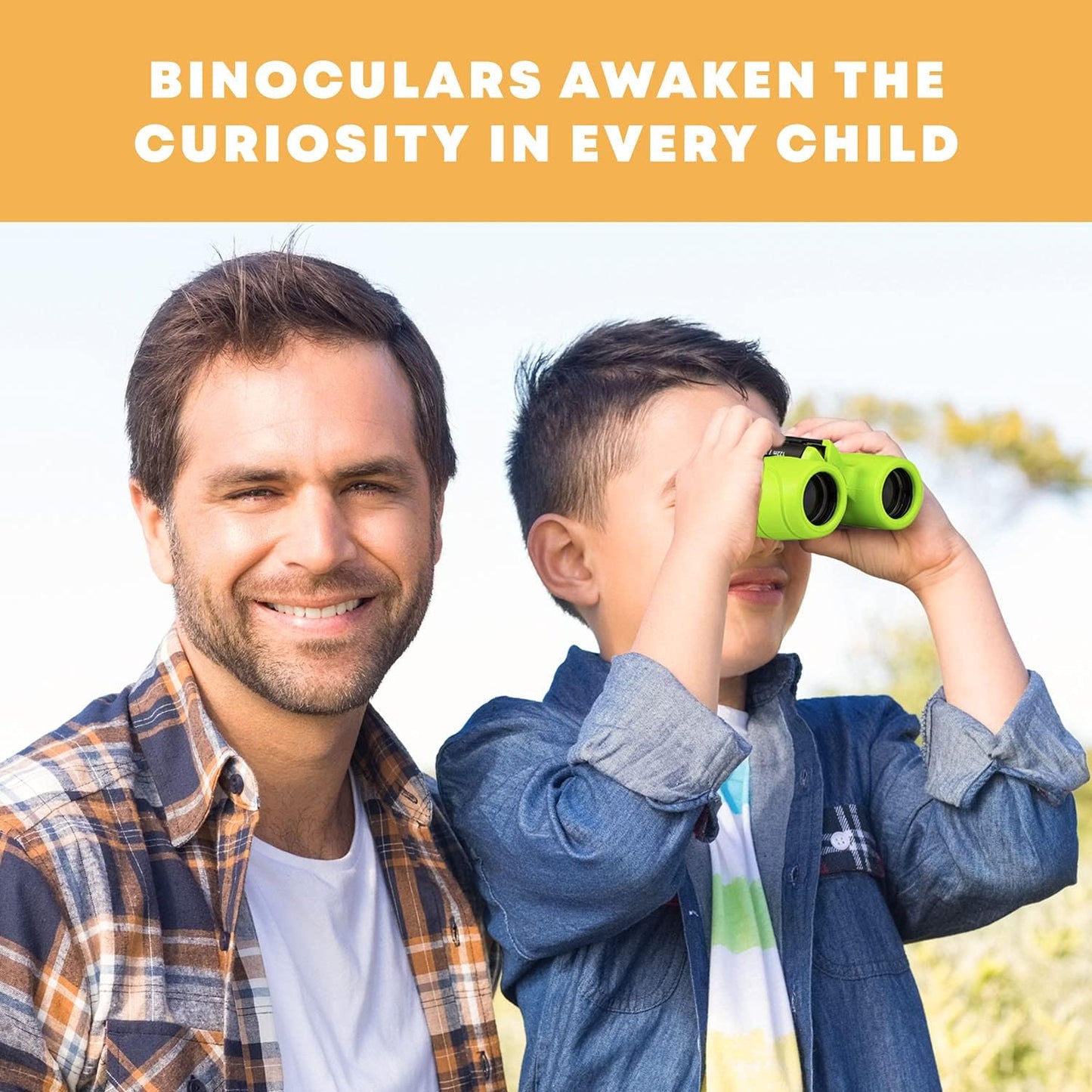 Promora Binoculars for Kids, Set with Magnifying Glass & Compass Purple - Perfect Toy for Little Boys and Girls, Kids Binoculars for 3-12 Years Boys and Girls Present for Toddler