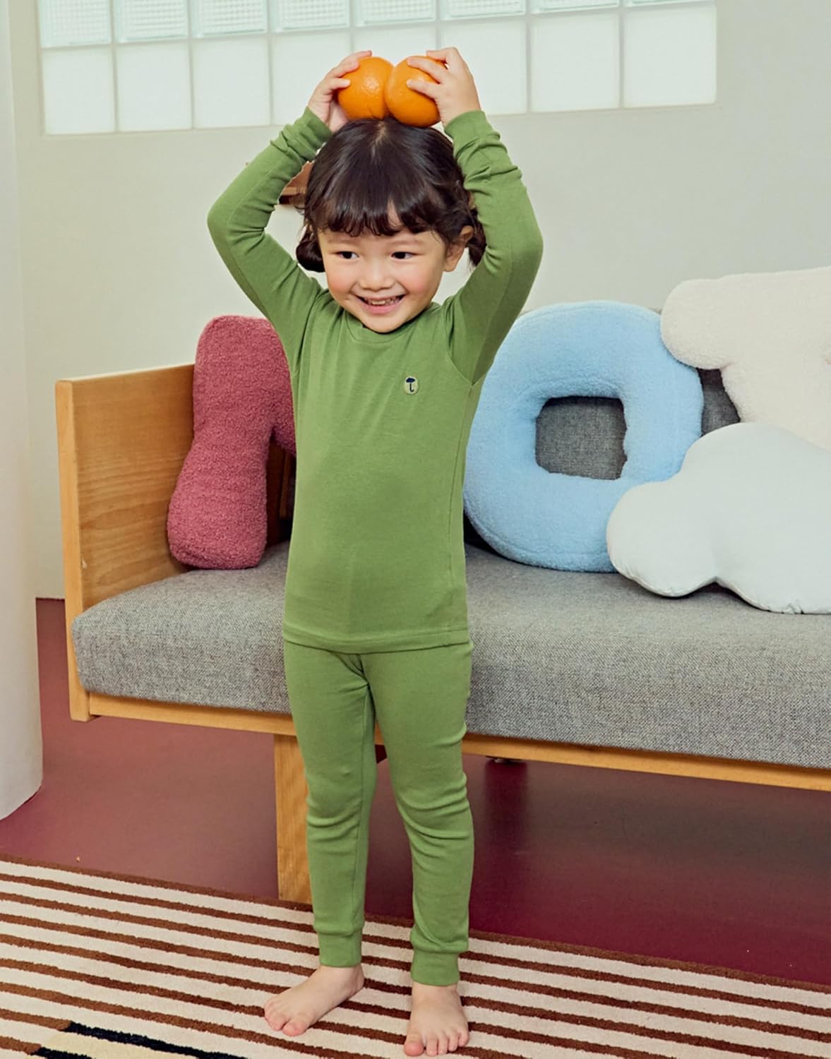 moimoln 6M-8Y Modal Cotton Solid Soft Breathable Baby Toddler Boys Girls Snug fit Pjs Long Sleeve Pajamas Set Sleepwear Daily