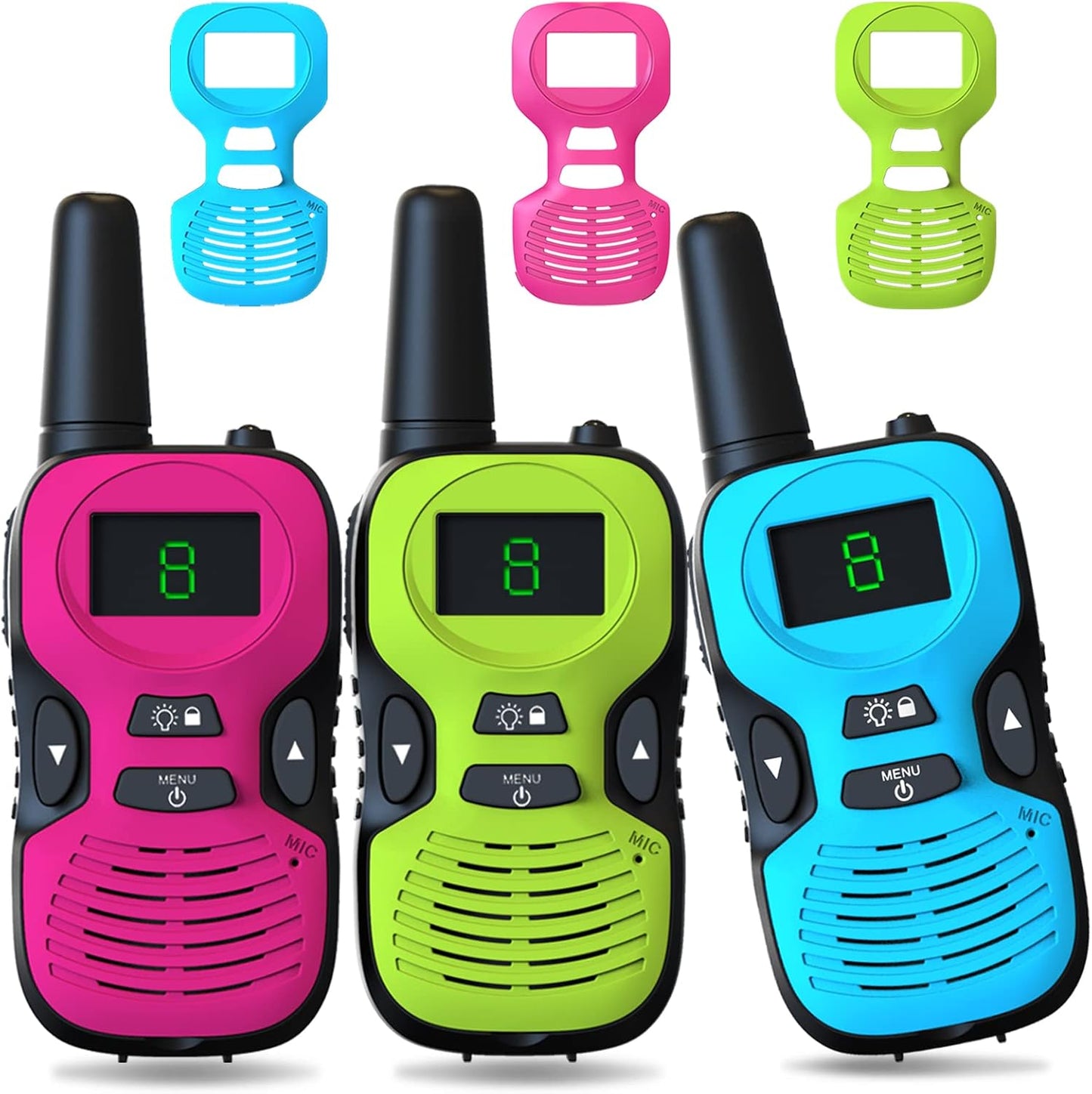 Walkie Talkies for Kids 3Pack Long Range: Toys for Boys Age 8-12 Year Old - Gifts for Girls 6-8 8-10 Walky Talky Children Christmas for Camping Hiking Outdoor Party