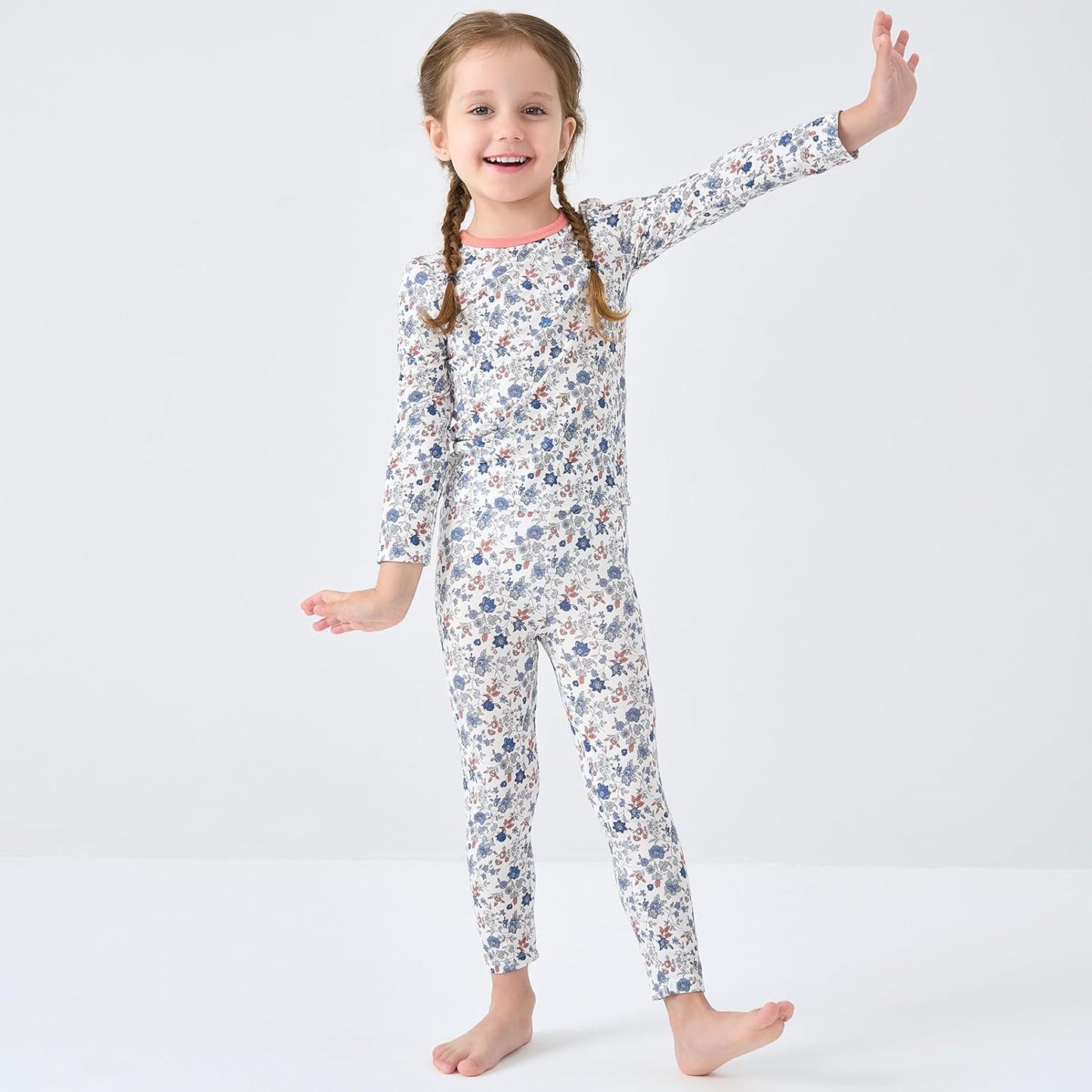 pureborn Baby Viscose From Bamboo Pajamas Set Pjs - Kids Toddler Girl Snug Fit Viscose Sleepwear 2pcs 18M-8Y