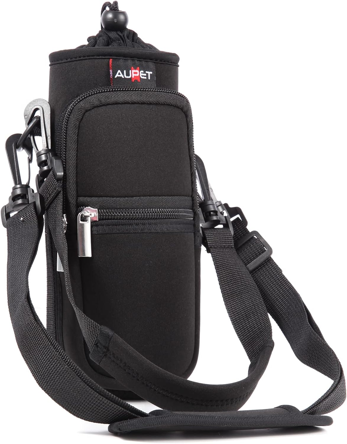 AUPET Water Bottle Sling Bag Sleeve Holder Carrier 25/32/40/64 oz,Insulated Crossbody Water Bottle Case Cover with Strap and Pockets for Men/Women Walking Hiking