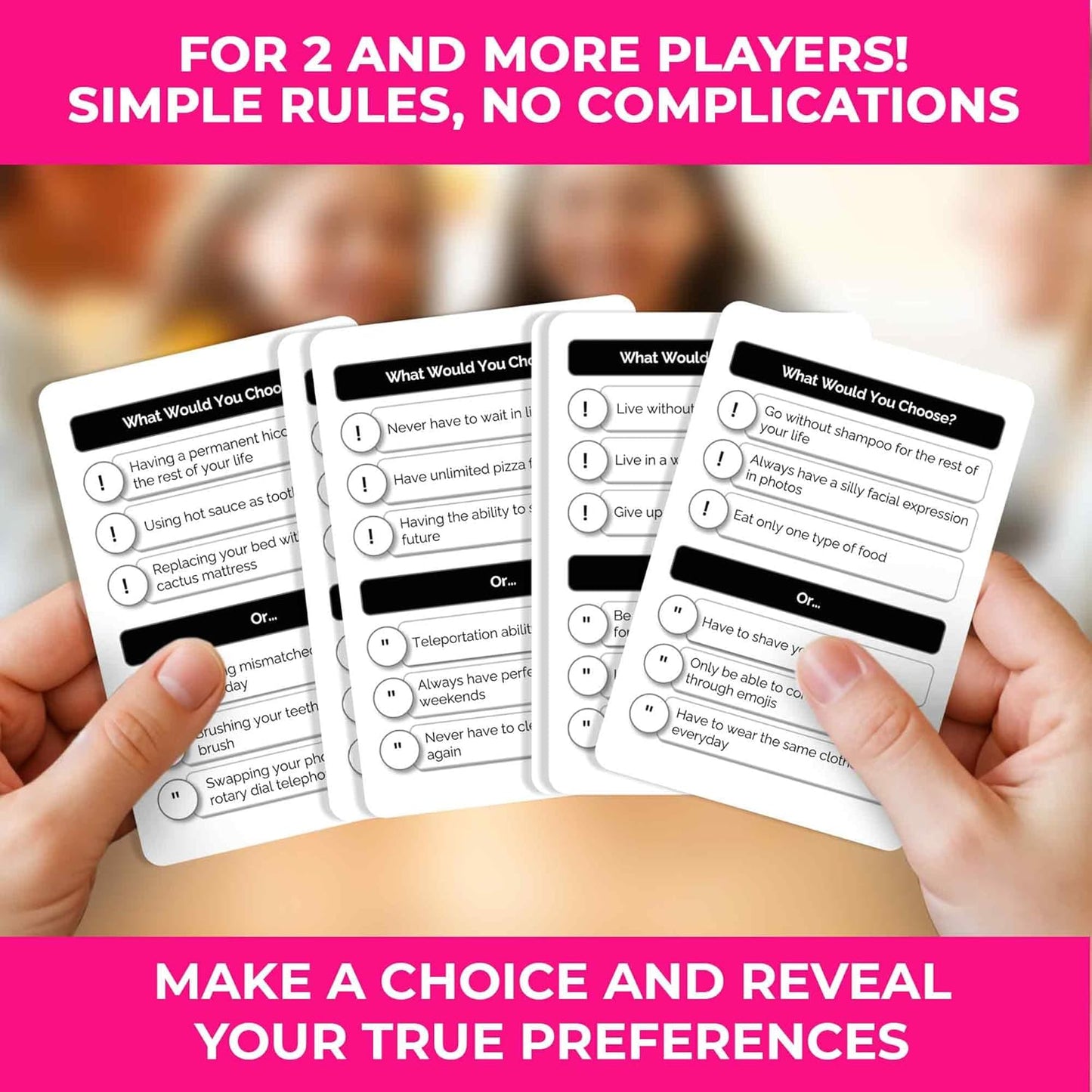 QUOKKA Board Games for Kids 8-12 Years - Family Edition - Card Game for Kids Ages 6-8 - What Would You Choose - Pick Your Answer - Improved Version