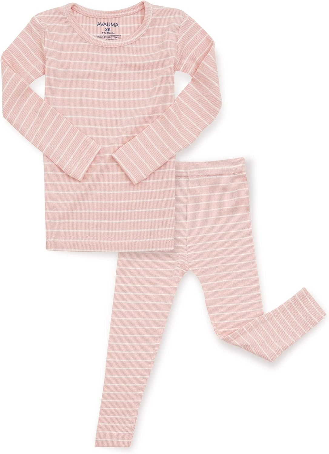 AVAUMA Stripe Pattern Baby Boys Girls Pajama Set Kids Toddler Snug fit Ribbed Sleepwear pjs for Daily Life Style
