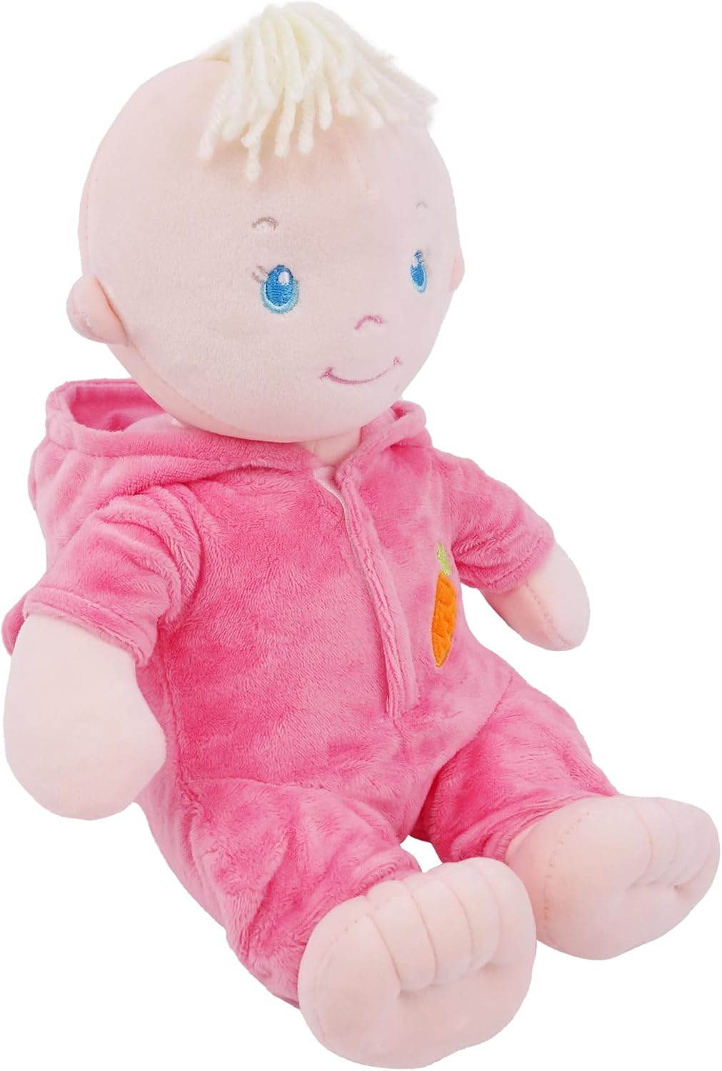 June Garden 12" Sweet Dolly Peachpaws - Stuffed Ultra Soft Baby Doll for Birth and Up - Bunny Outfit