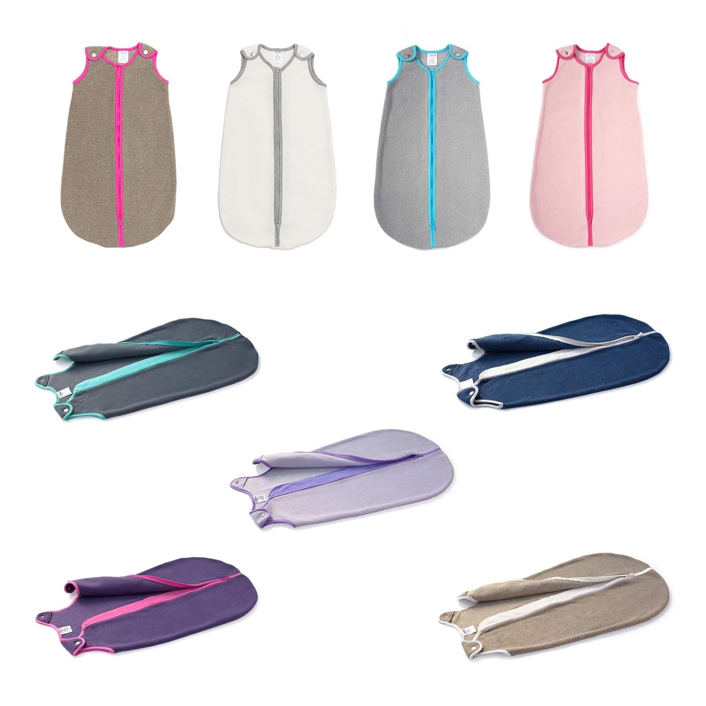 baby deedee Sleep Nest Fleece Baby Sleeping Bag, Gray, 6-18 Month