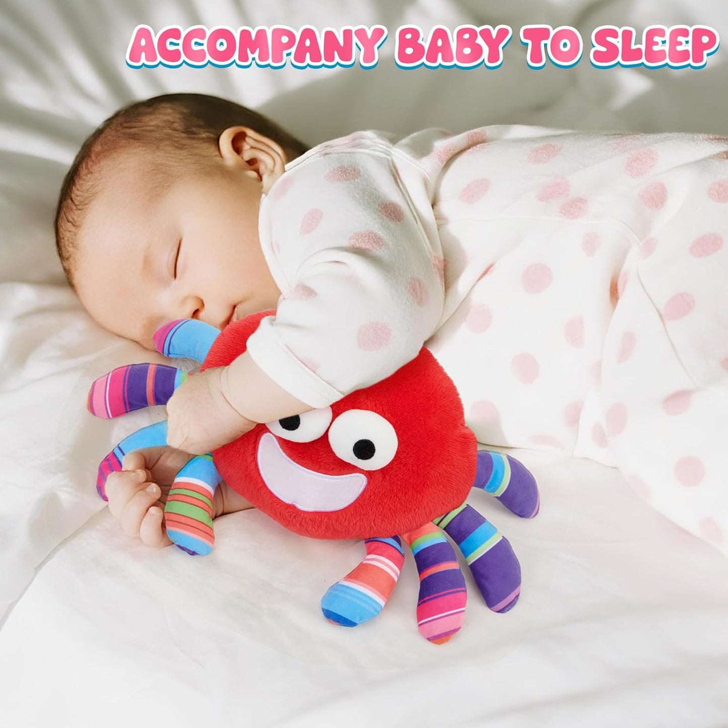 Golray Baby Crawling Toys 12-18 Months, Musical Dancing Tummy Time Red Crab with 50 Songs, Walking Moving Baby Sensory Toys, Toddlers Girls Boys Birthday Gifts for Infants 1-3 Years Old