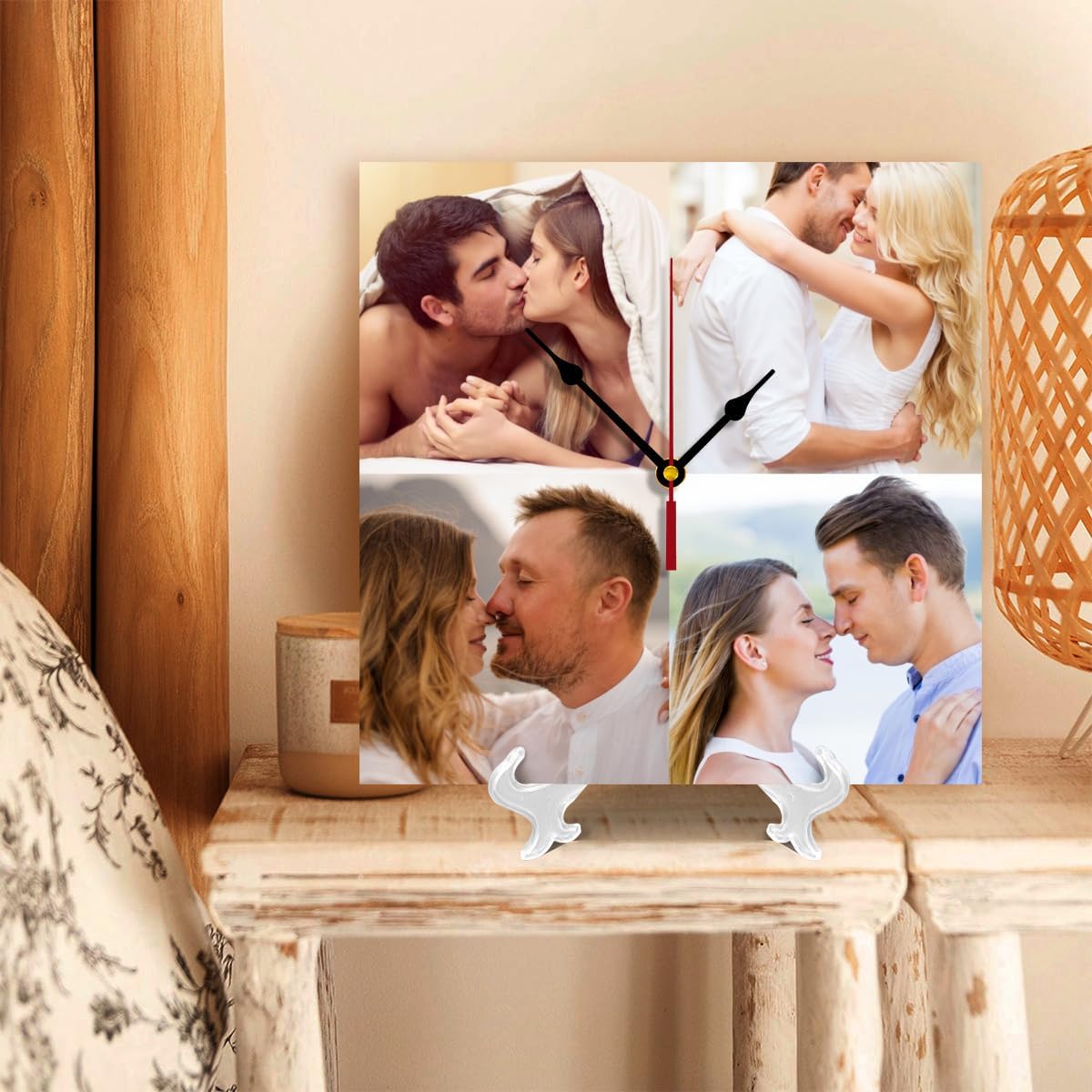 Generic Custom Wall Clock Personalized Wall Photo Customized Round Clock for Birthday Wedding Present Creative, 12inch-30cm