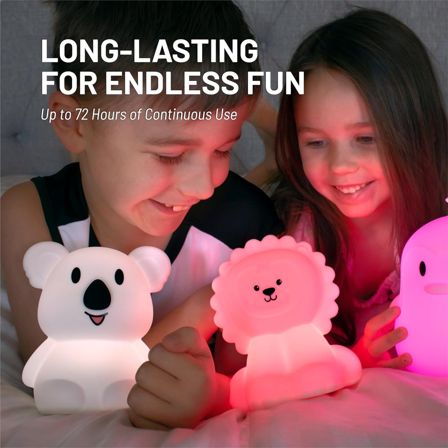 Lumipets Remote Control Silicone Night Light for Kids - Koala Design with 9 Soft Colors & Sleep Timer - Rechargeable, Battery-Operated Lamp for Bedroom | Baby Nursery, Toddler, Girls, Boys