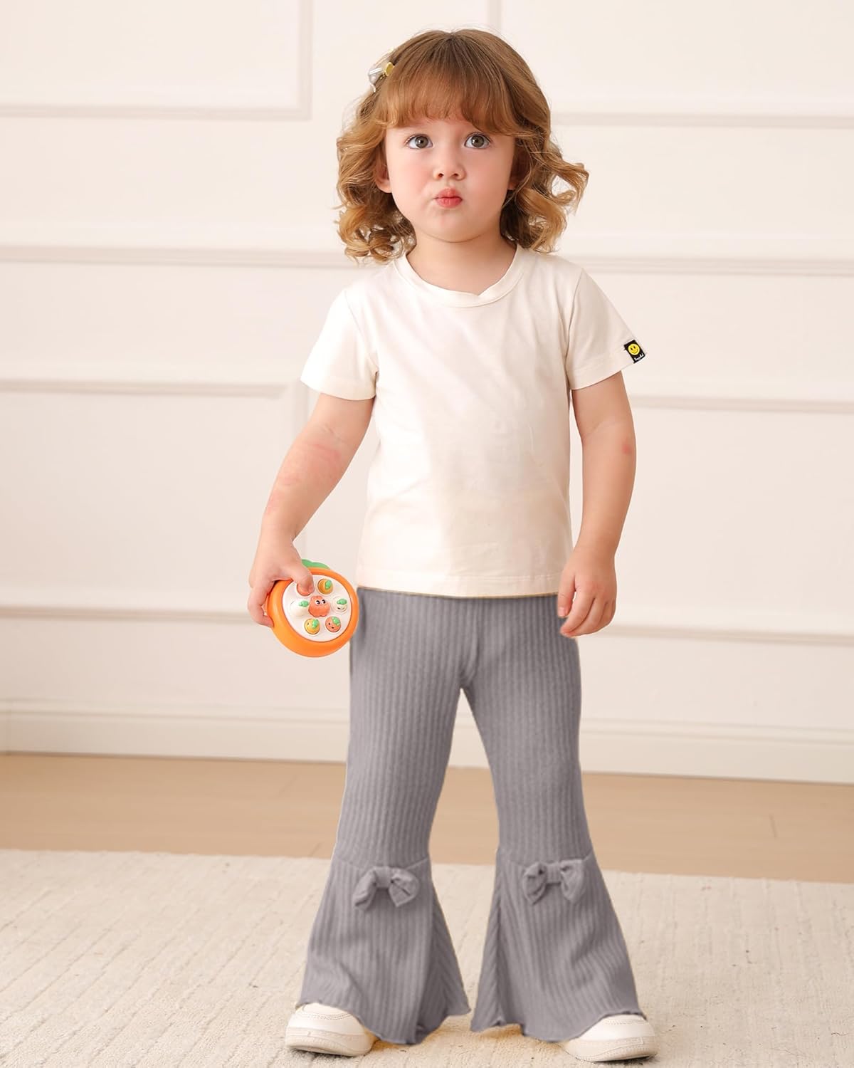 Mioglrie Baby Girls Pants Toddler 3 6 9 12 18 24 Months Leggings Newborn Girls Flared Leggings Infant Bell Bottom Pants