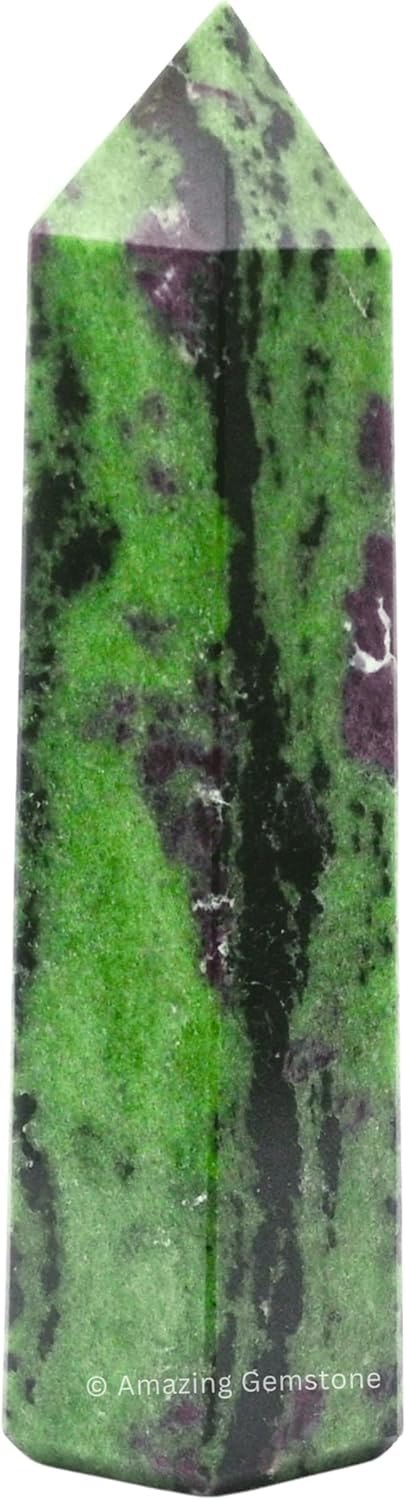 Amazing Gemstone Large Ruby Zoisite Crystal Towers ~ Natural Healing Crystal Point Obelisk for Reiki Healing and Crystal Grid (5.5" to 6" INCH)