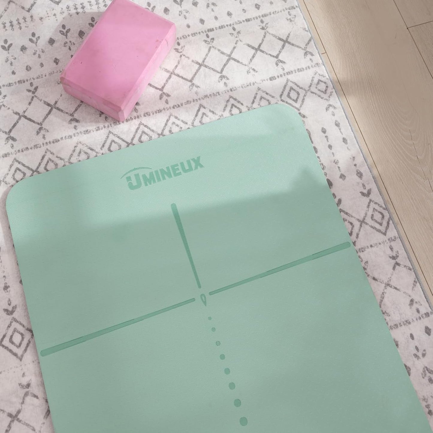 UMINEUX Yoga Mat Extra Thick 1/3'' & 2/5" Non Slip Yoga Mats for Women Eco Friendly TPE Fitness Exercise Mat with Carrying Sling & Storage Bag