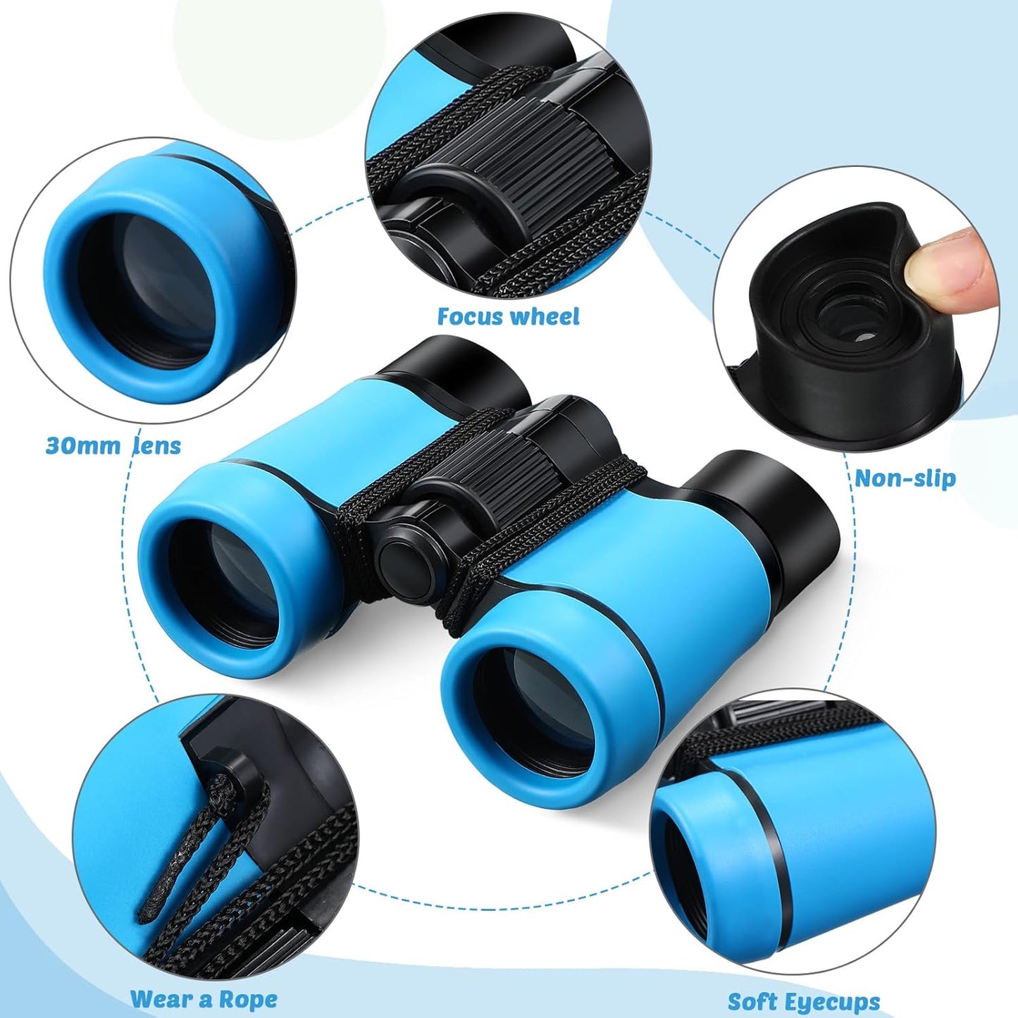 Yunsailing 12 Pcs Binoculars Shock Proof Educational Learning Folding Small Telescope Hunting Bird Watching Camping Outdoor