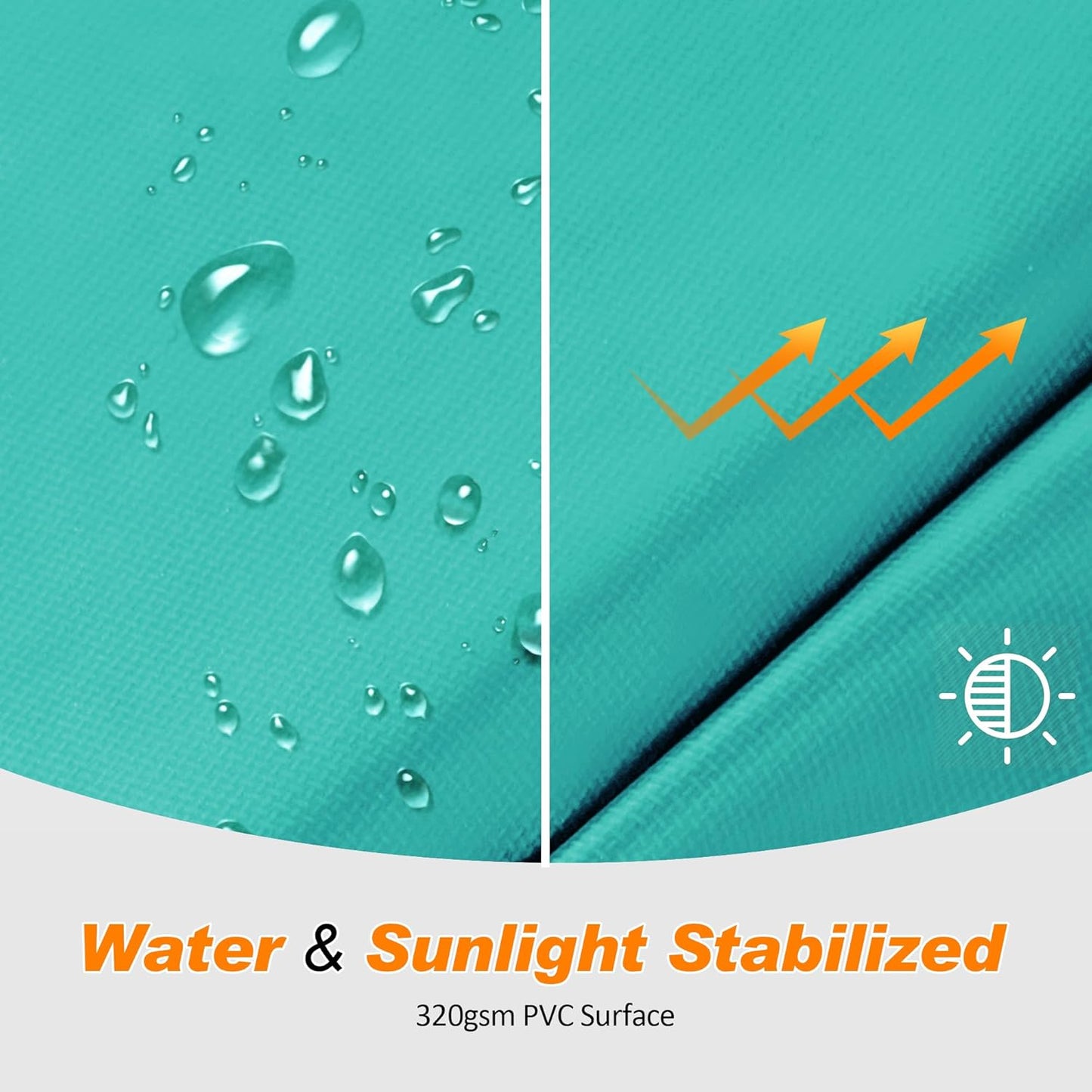 ExacMe Trampoline Pad Replacement 16 15 14 13 12 10 8 Foot, Waterproof Safety Spring Cover Round Frame Pad, No Hole for Pole