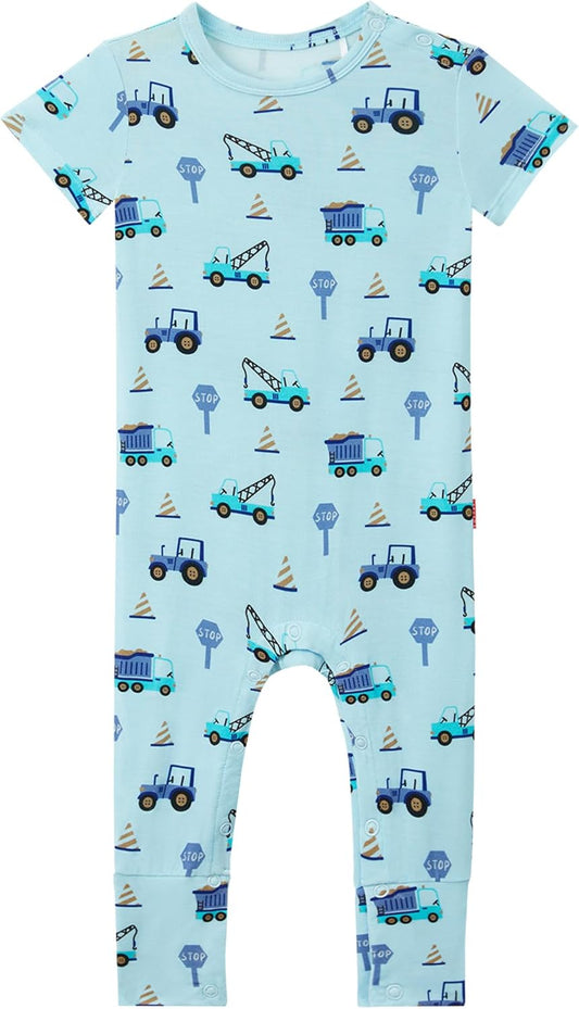 Bamboo Viscose Baby Boy Romper Short Sleeve Long Leg Jumpsuit Summer Outfit