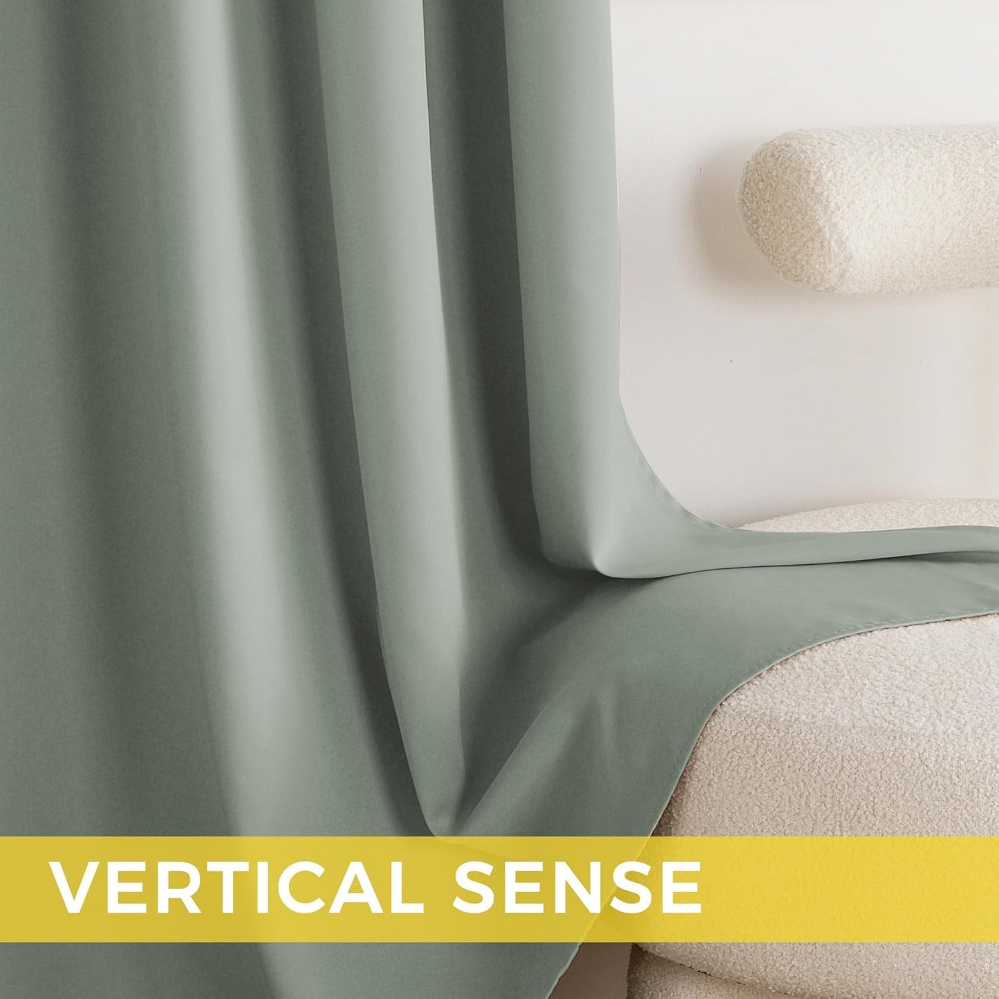 NICETOWN Sage Green Blackout Curtains 102 inch Long, Summer Room Daekening Thermal Insulated Grommet Privacy Energy Saving Shades for Bedroom, Living Room, Laundry, Closet, 2 Panels, W52