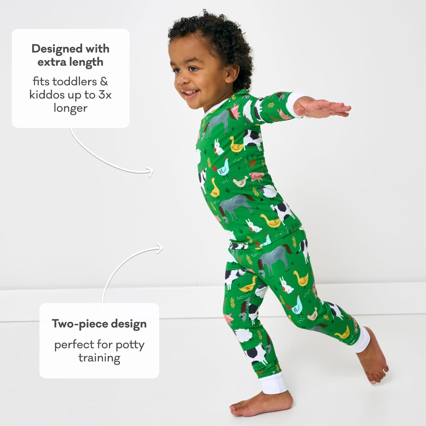 Little Sleepies Two-Piece Pajama Set for Boys & Girls, Soft Viscose from Bamboo Toddler Pajamas for Kids, Family Matching PJs