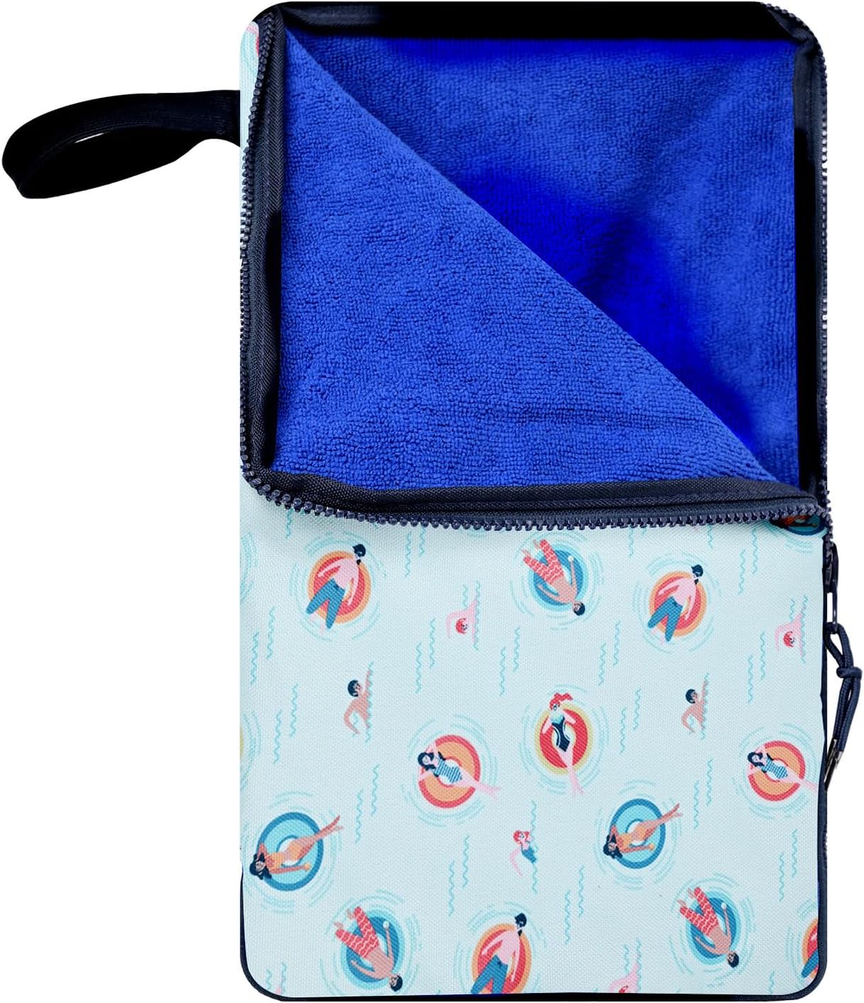 Wet Bag, Wet Dry Bag, Wet bag for swimsuit,Travel, Beach, Pool, Diapers, Dirty Yoga Gym Clothes, Waterproof Embedded Towel Wet Bag(Fleece)-Leakproof Wet Clothes Bag, Beach Travel Essentials