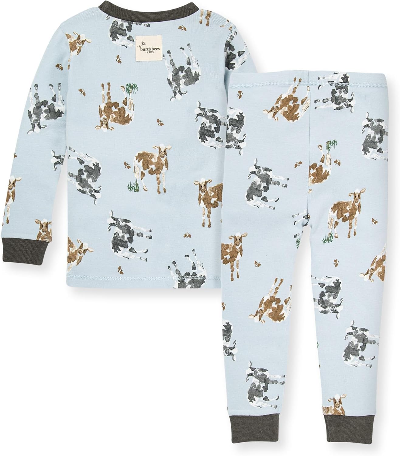 Burt's Bees Baby Boys' 2-Piece Long Sleeve Tee and Pants Organic Cotton Pajama Set