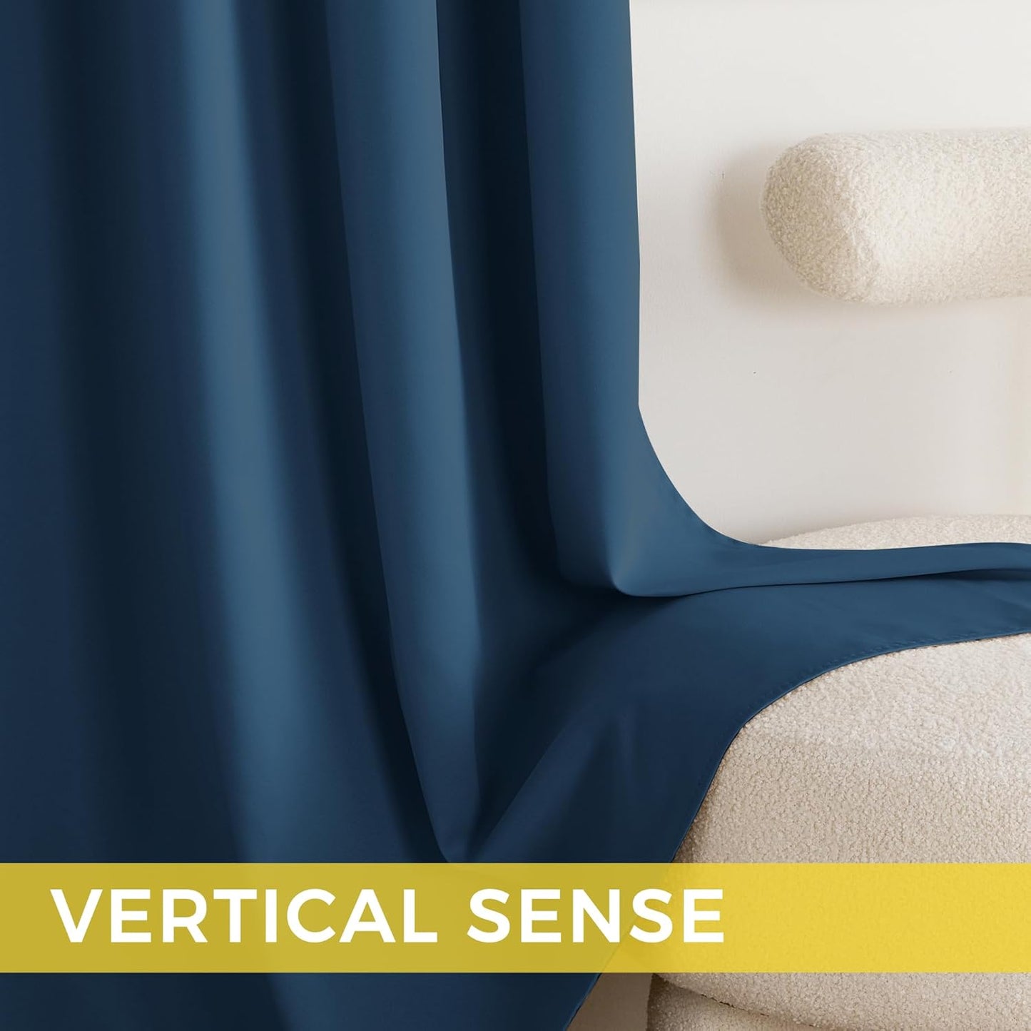 NICETOWN Morrocan Blue Room Darkening Curtains 63 Inches Long 2 Panels for Living Room, Bedroom, Nursery Summer Thermal Insulated Blackout Drapes Grommet Noise Reducing Window Curtains, W40