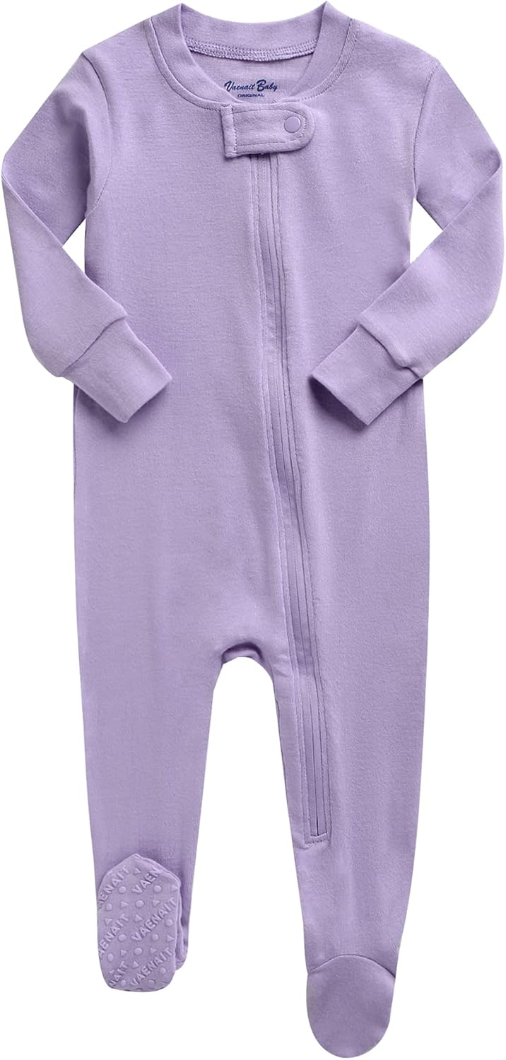 VAENAIT BABY Infant Toddler Boys Girls Footed One-Piece Sleep and Play Premium Modal Pajamas 1-2 Pieces