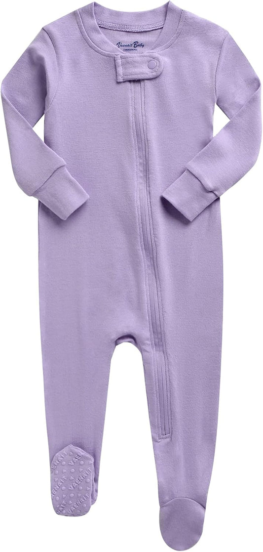 VAENAIT BABY Infant Toddler Boys Girls Footed One-Piece Sleep and Play Premium Modal Pajamas 1-2 Pieces