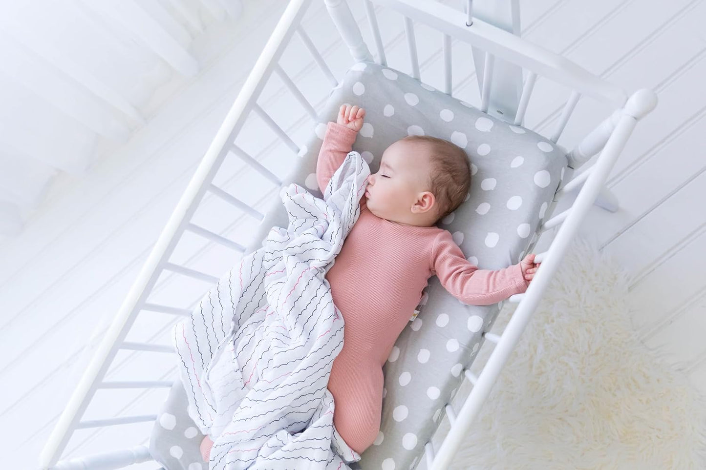 Changing Pad Cover Set | Cradle Sheet 2 Pack 100% Jersey Cotton Grey Abstract Stripes and Dots by Ely's & Co