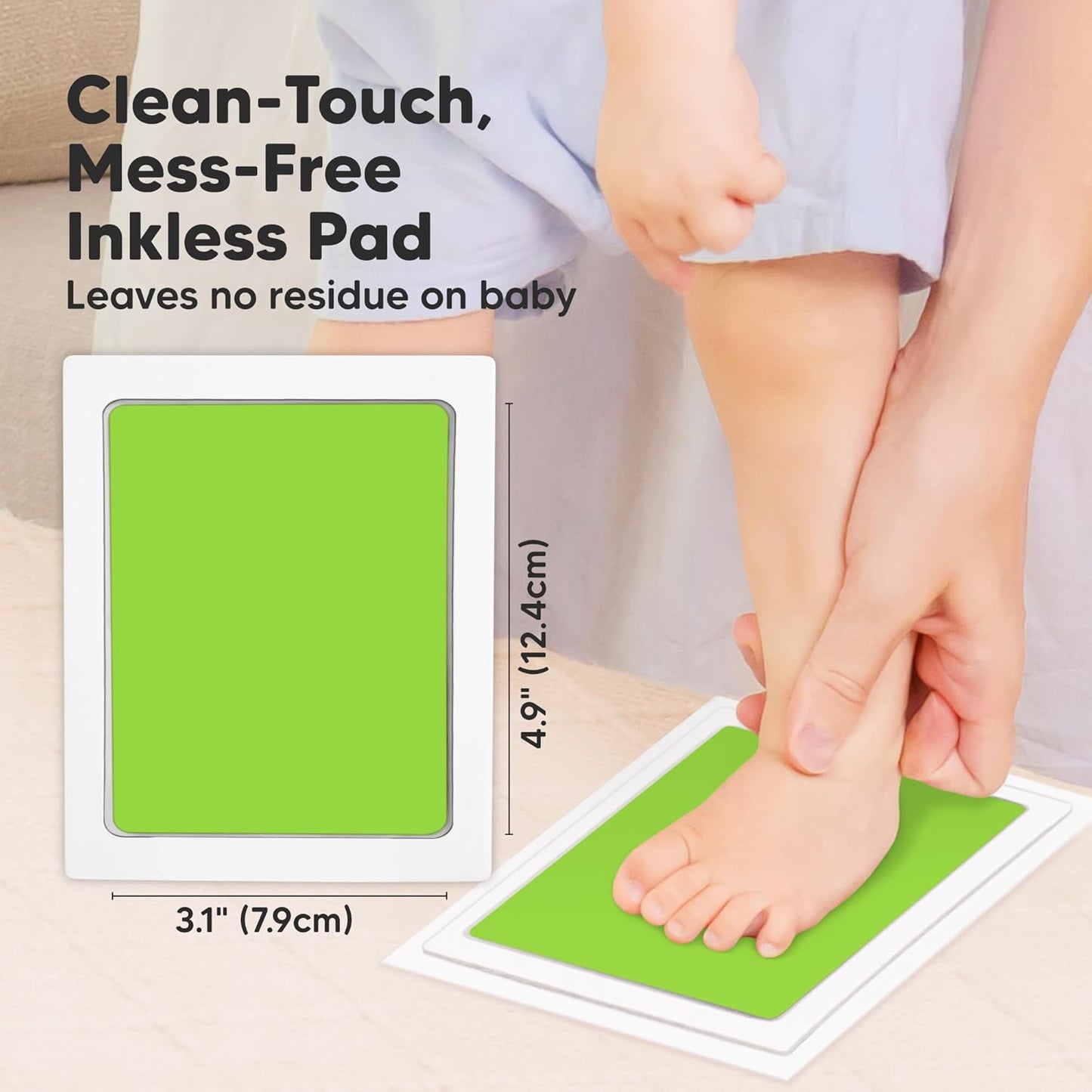 4-Pack Inkless Baby Hand and Footprint Kit - Mess Free Ink Pad for Newborn Keepsake, Dog Nose & Paw Print Kit, Clean Touch Ink Pad for Baby Hand & Footprints, Ideal New Mom Gifts (Fiesta, L)