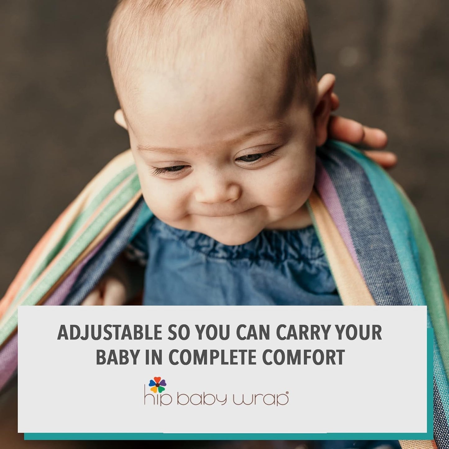 Hip Baby Wrap Ring Sling Baby Carrier for Infants and Toddlers - Beautiful, 100% Soft Cotton Baby Wraps Carrier for Babies 8-35 lbs - Perfect Baby Shower Gifts Moms and Dads - Nursing Cover (Rainbow)
