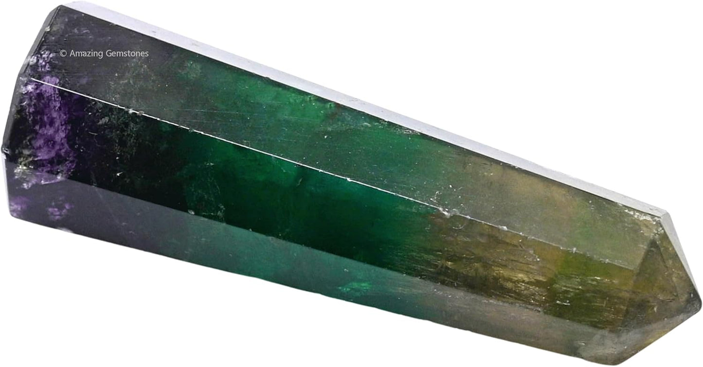 Amazing Gemstone Fluorite Crystal Towers - Natural Healing Crystal Point Obelisk for Reiki Healing and Crystal Grid (3 Inch)