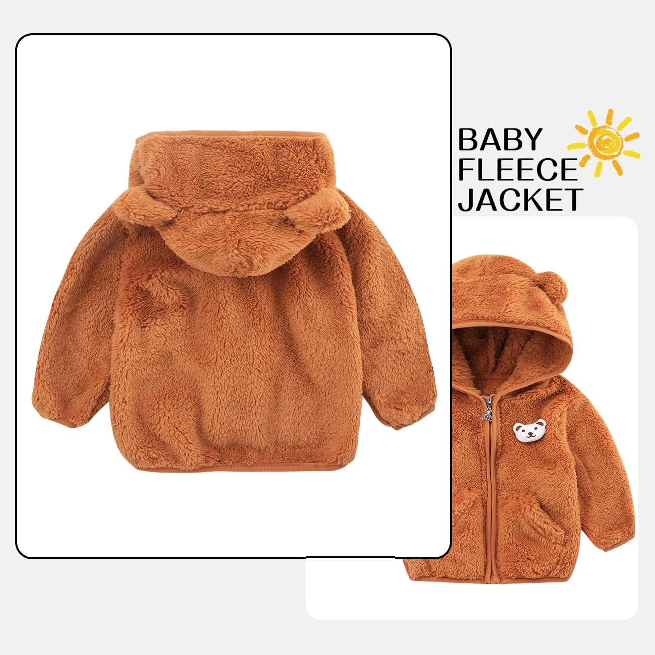 Baby Boy Fleece Jacket Girl Winer Clothes Coat Toddler Boy'S Clothing Sweater
