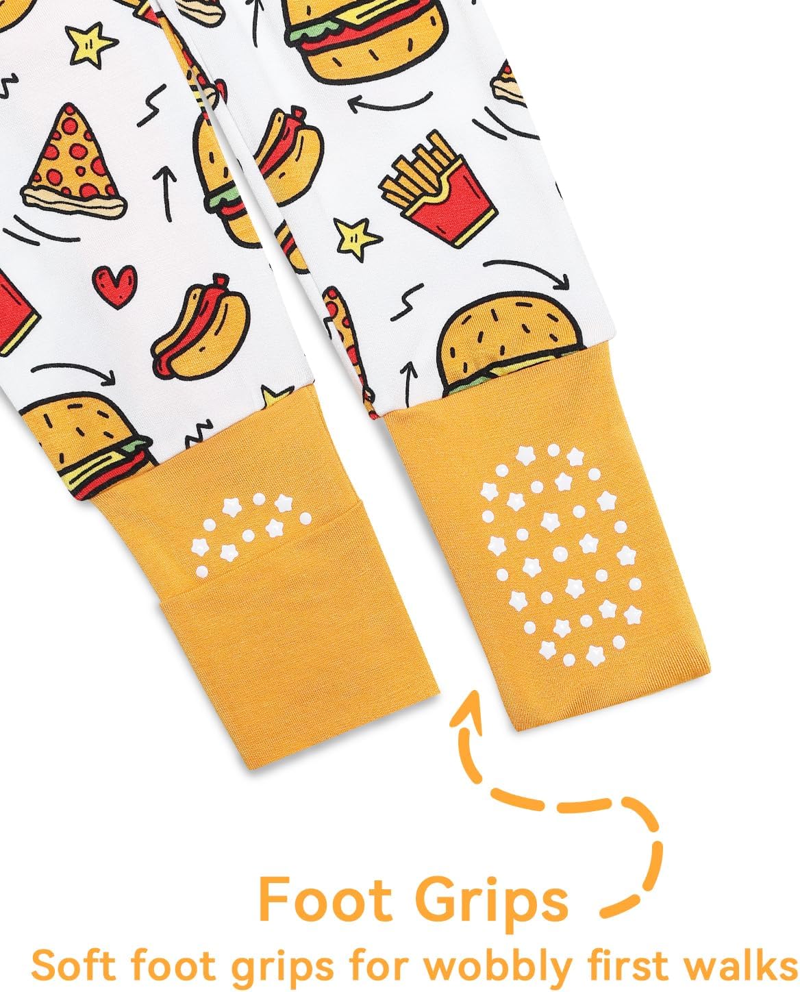 Bamboo Viscose Baby Convertible Footie Pajama, Zipper Pajamas for Baby Boys & Girls, Sleep & Play Footed Pjs