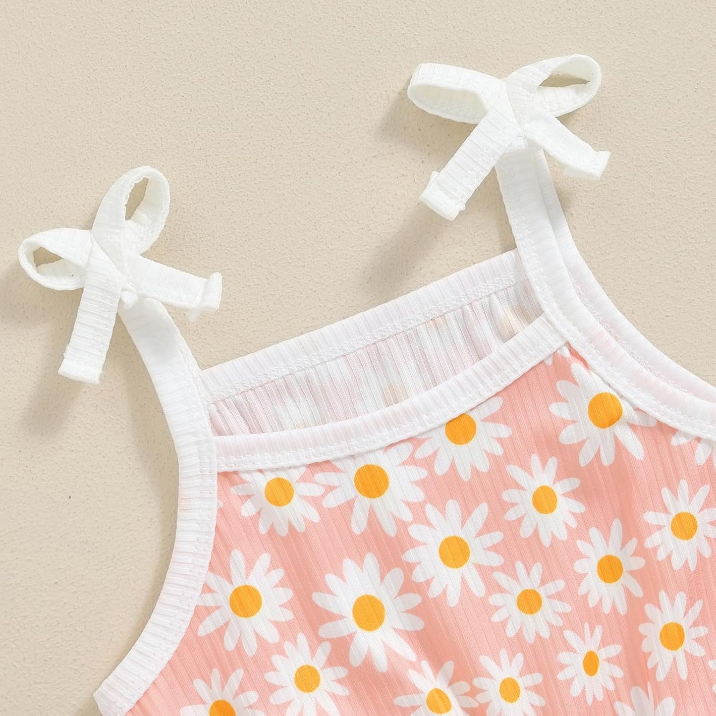 WZTYYDS Toddler Baby Girl Summer Clothes Floral Romper Tie-Up Strap Halter Jumpsuit Infant Summer Sling Playsuit 6M-3T