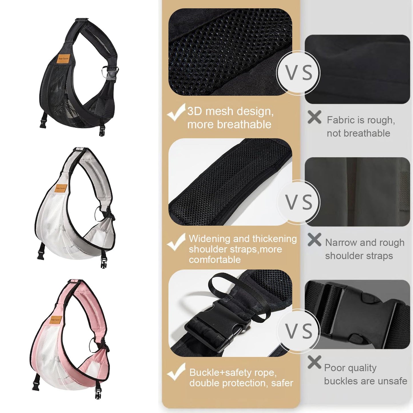 Baby Sling Carrier Toddler Carrier One Shoulder Adjustable Shoulder Strap Labor-Saving Baby Sling 10-45lbs(Grey,Cloth)