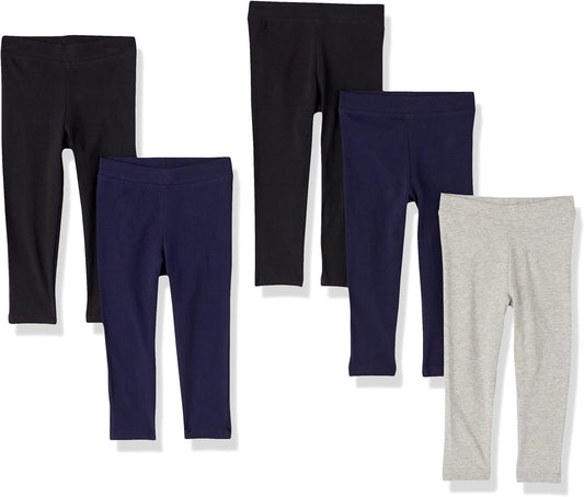 Amazon Essentials Girls and Toddlers' Leggings, Multipacks