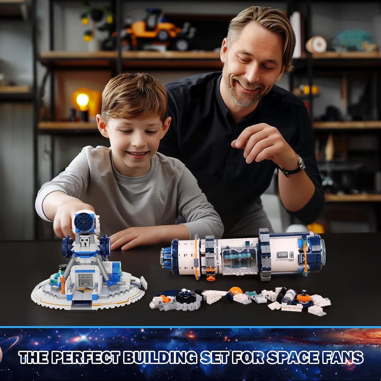 JMBricklayer Space Telescope Building Sets for Adults, Cool Space Planet Building Toys with Lights 70009, Space Exploration Telescope Model Kits for Teens, Ideal Gift for Space Lovers, Kids 8+(995PCS)
