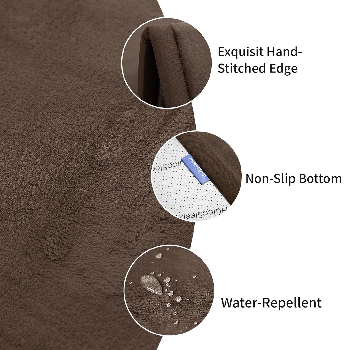 Baby Play Mat for Floor,1.3" Thick Memory foam Tummy Time Mat,Soft Coral Velvet Nursery Rug,Extra Large Non Slip Crawling Mat for Toddlers,Infants,kids,Yoga,Tatami Style for Living Room(Dark Brown)