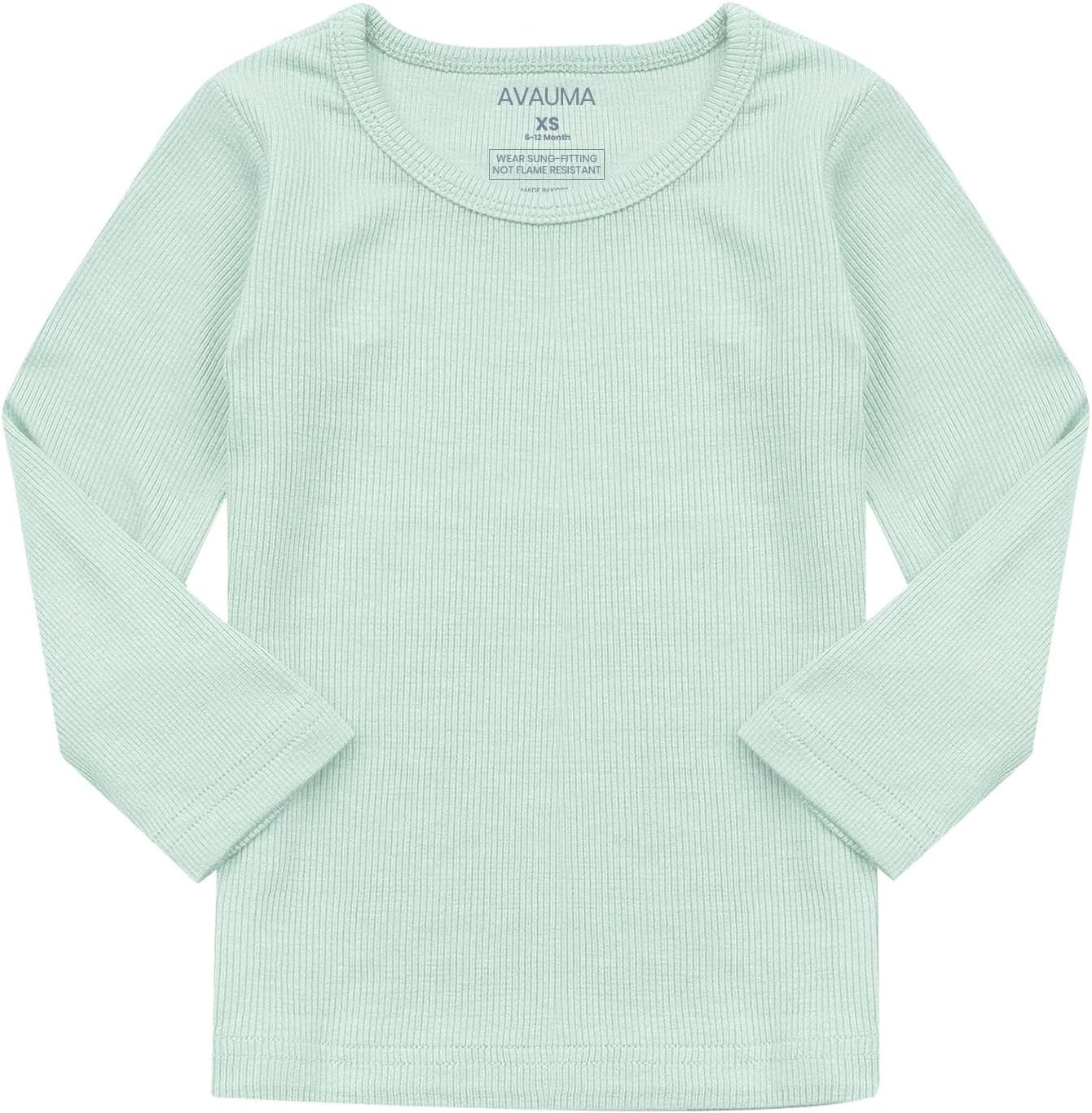 AVAUMA Baby Boys Girls Pajama Set Kids Toddler Snug fit Ribbed Sleepwear pjs for Daily Life Style