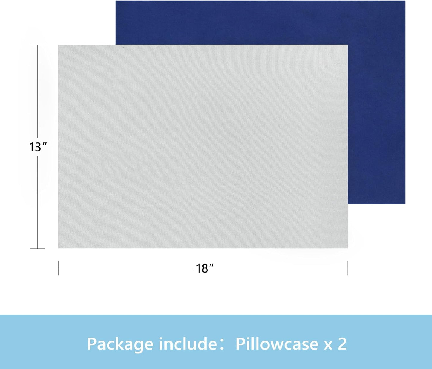 TILLYOU Toddler Pillowcase 2 Pack with Envelope Closure,13" x 18" Silky Soft Microfiber Travel Kids Pillowcase for Boys and Girls,Gray & Navy
