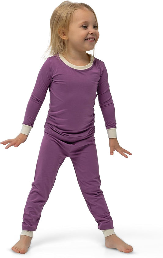 2-Piece Pajama for Kids and Toddlers - Toddler Pajamas - Boys and Girls Pajamas viscose made from Bamboo