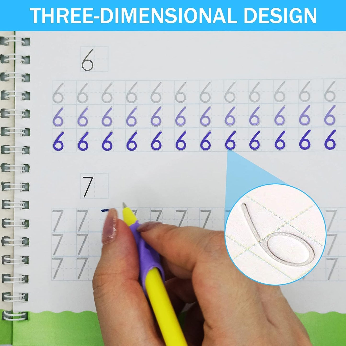 20Pcs Magical Pen Refills for Monking Reusable Magic Practice Copybook,Drawing Pen of Invisible Ink, (20 pcs Blue Refills +2 Pens)