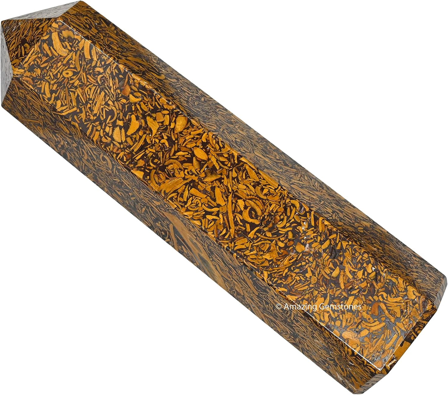 Amazing Gemstone Large Mariyam Jasper Calligraphy Jasper Crystal Towers ~ Natural Healing Crystal Point Obelisk for Reiki Healing and Crystal Grid (5.5 to 6 INCH)