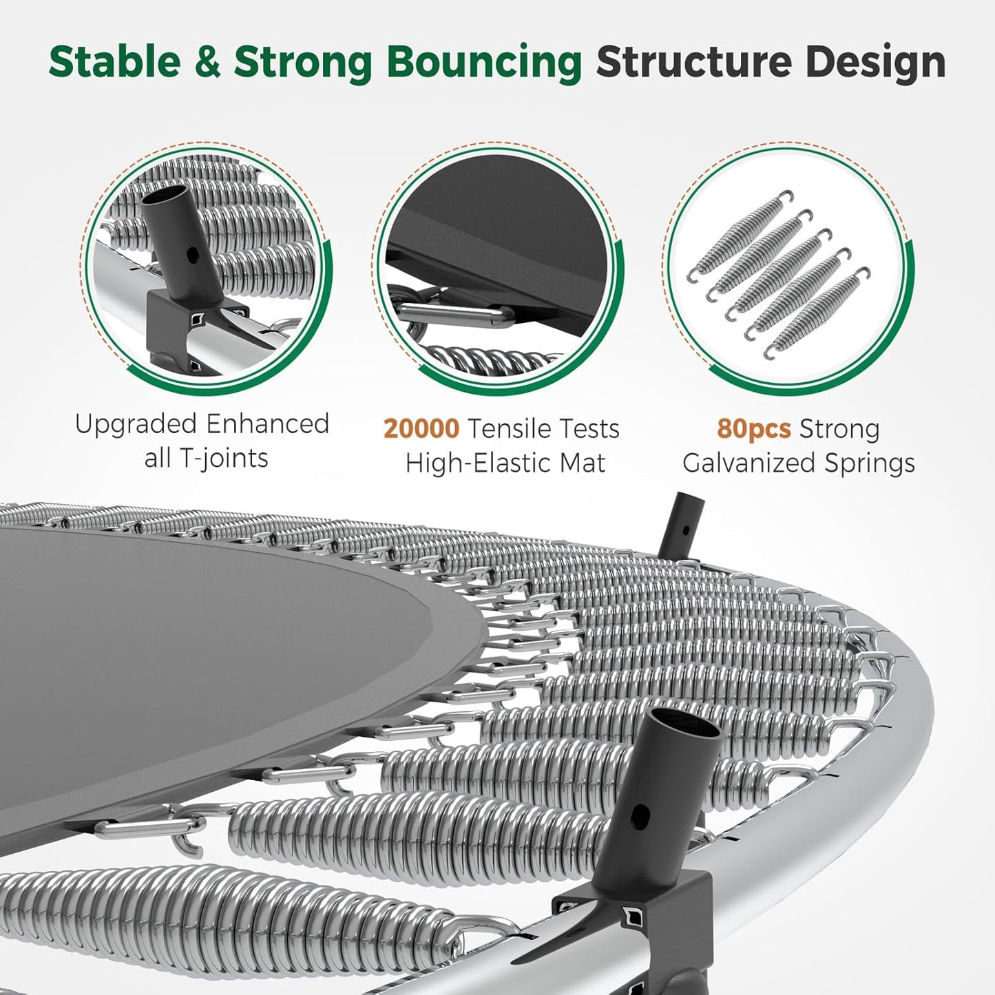 Tatub Large Trampolines Outdoor 10 12 14 15 16FT for Kids and Adults,Outdoor Recreational Pumpkin Trampolines with Curved Poles and Safety Enclosure Net, Basketball Hoop, Ladder