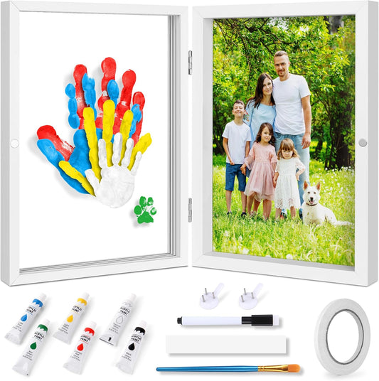 Family Handprint Kit, DIY Craft Keepsake, Hand Print Photo Frame, Family Gifts for New Mom, New Baby, New Parents, Grandparents, Mother's Day, Father's Day, Adoption Day, Anniversary