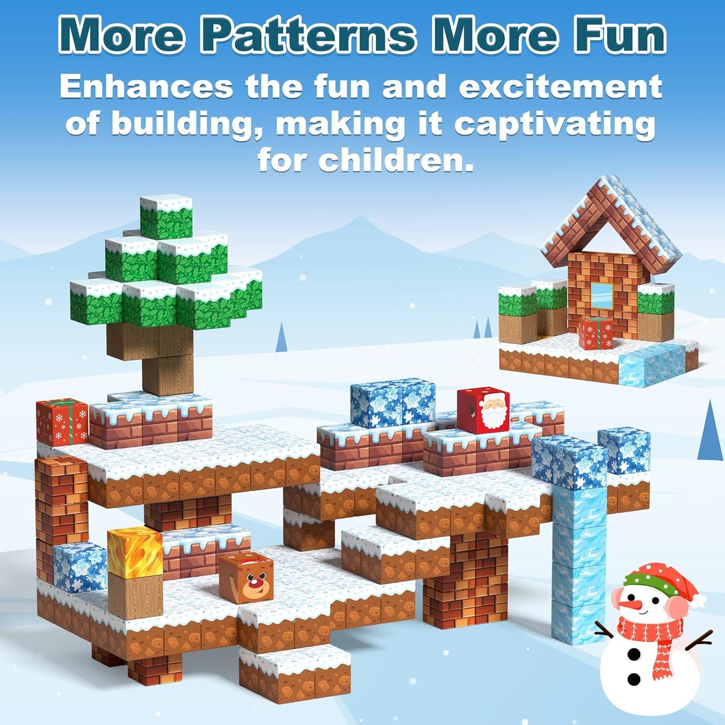 Magnetic Blocks Kids Toys for Boys and Girls 3-5 5-7 Year Old, STEM Magnet Building Cubes for Toddler, Sensory Montessori Educational Toy for Children Development and Creativity