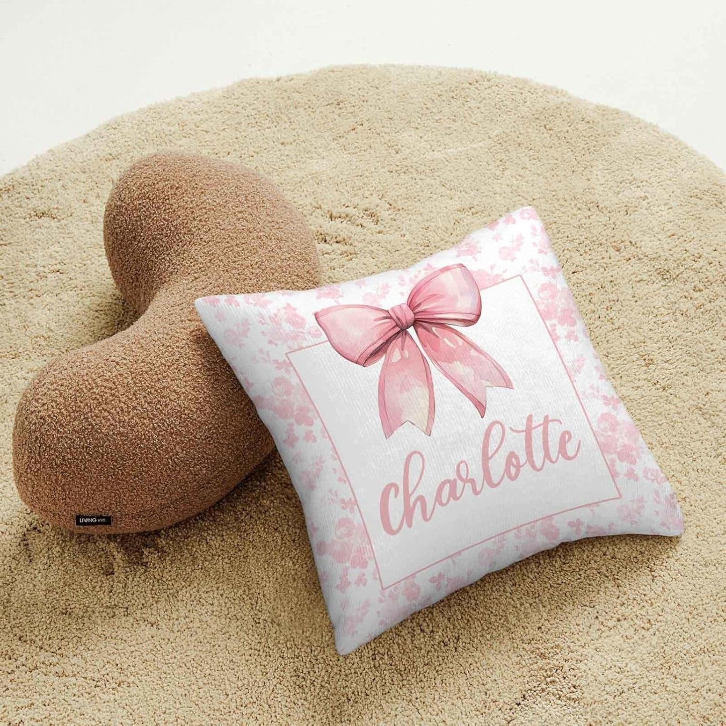 Custom Name Baby Girl Crib Bedding Set – Personalized 3-Piece Bear with Pink Bow Nursery Set with Soft Blanket, Fitted Crib Sheet & Pillowcase – Infant Toddler Bedding Gift for Newborn