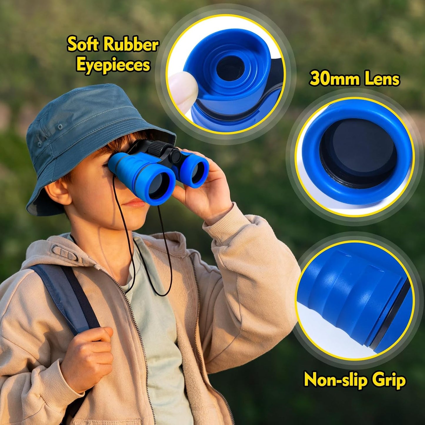 Binoculars for Kids, Kids Binoculars for Ages 3-12 Boys Girls, Outdoor Gifts Toys for Kids- Perfect for Bird Watching, Camping, and Outdoor Exploration