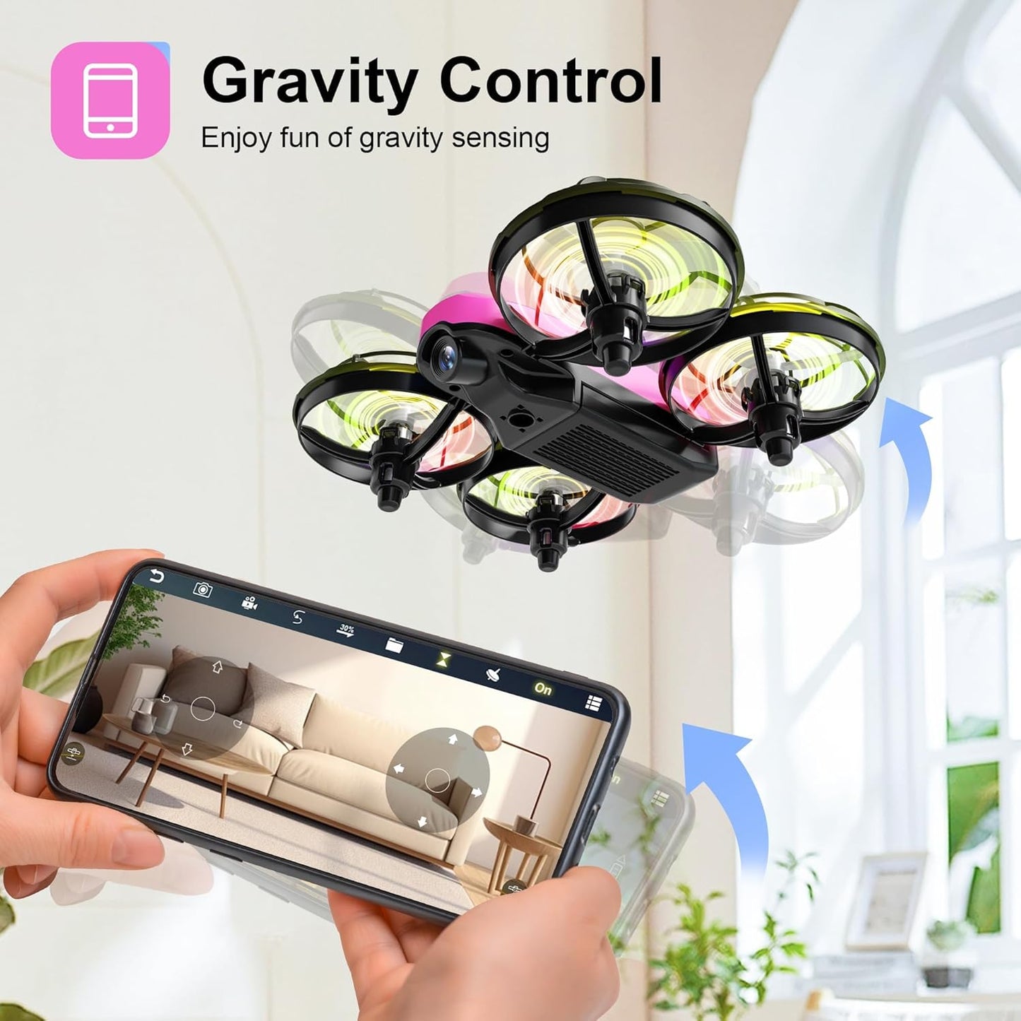 Mini drone for Kids and Beginners,Indoor Quadcopter Plane for Boys,Small Helicopter with Auto Hovering, 3D Flips, Headless Mode,Easy to fly,Great Gift Toy for Boys and Girls